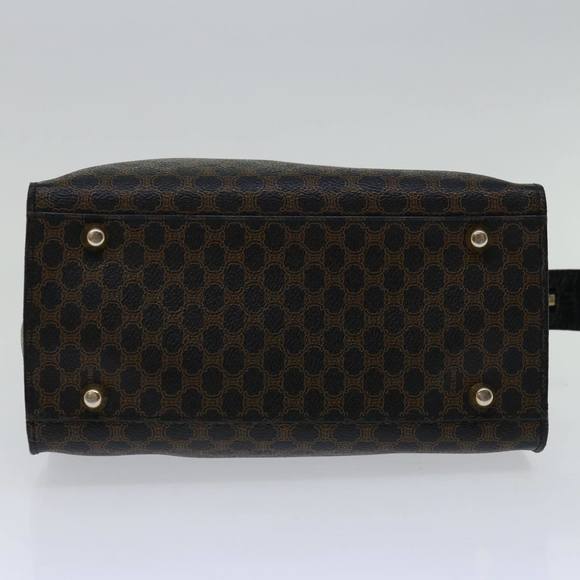 CELINE Macadam Canvas Hand Bag PVC Brown Black Auth 67089 - Picture 5 of 16